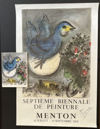 Sin Técnico Chagall - L’Oiseau Bleu - Septieme Biennale De Peinture, Menton