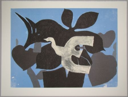 Litografía Braque - L'oiseau dans le paulownia