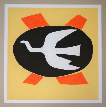 Litografía Braque (After) - L'oiseau de feu, 1958