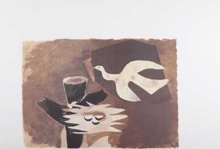 Litografía Braque - L'Oiseau et son nid, 1956