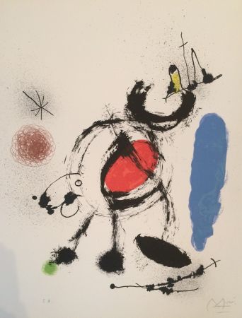 Litografía Miró - L'oiseau Migrateur