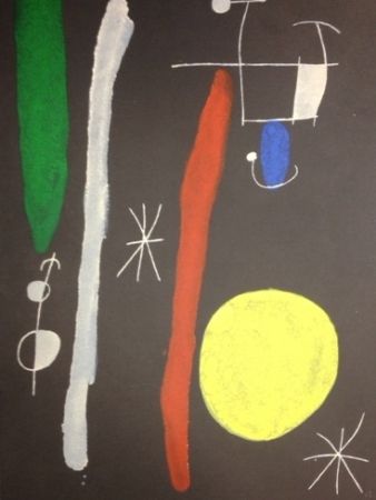 Litografía Miró - L'Oiseau Solaire - L'Oiseau Lunaire - Étincelles 