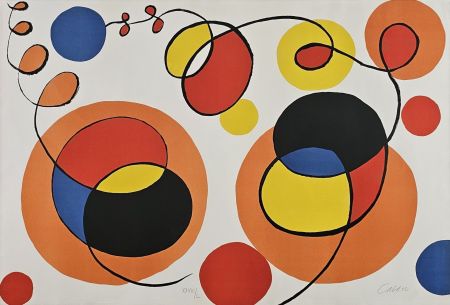 Litografía Calder - Loops and Spheres