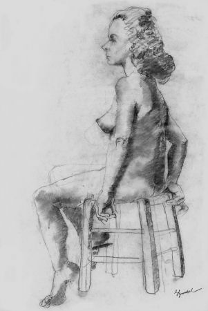 Litografía Bonabel - Louis-Ferdinand Céline - Litographie Originale / Original Lithograph - Nu Feminin / Female Nude - 1938