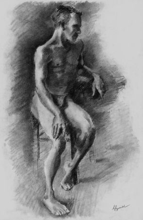 Litografía Bonabel - Louis-Ferdinand Céline - Litographie Originale / Original Lithograph - Nu Masculin / Male Nude - 1938