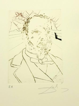 Aguafuerte Dali - Louis Pasteur