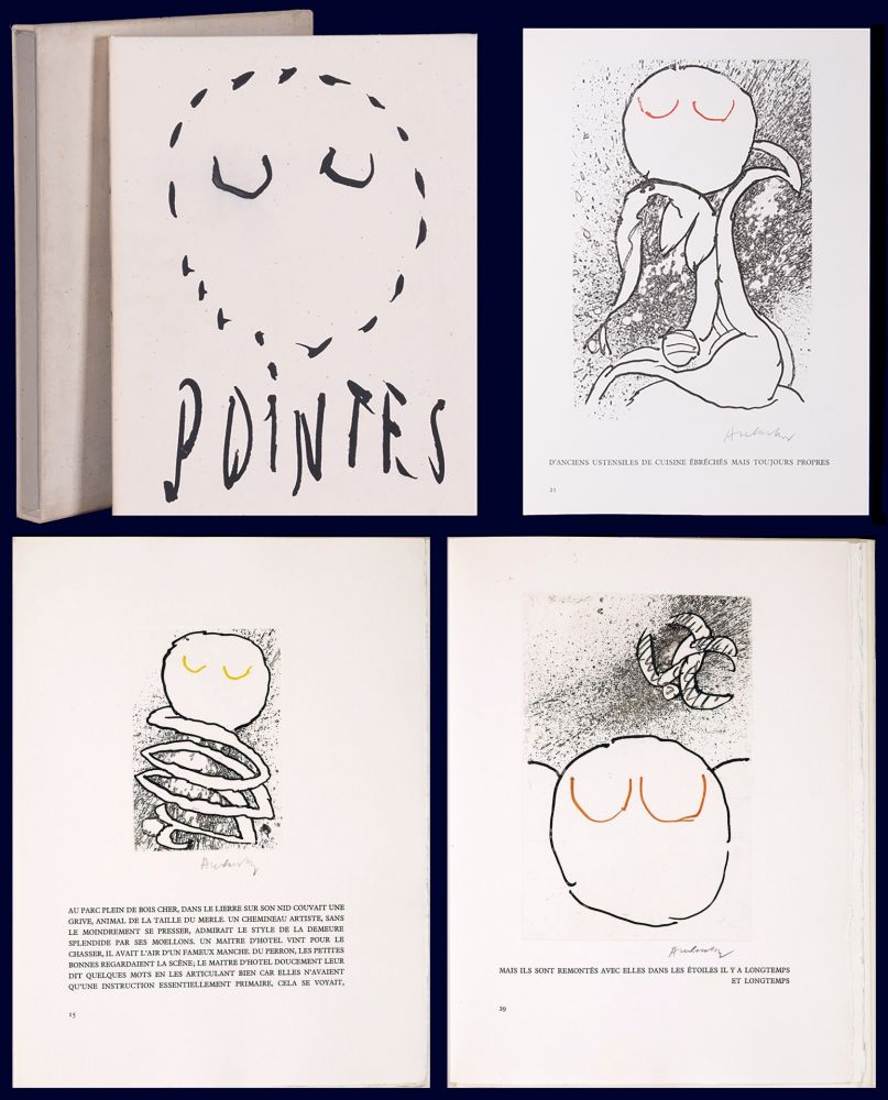 Libro Ilustrado Alechinsky - Louis Scutenaire et Pierre ALechinsky : POINTES (17 gravures monogrammées ou signées) - 1972