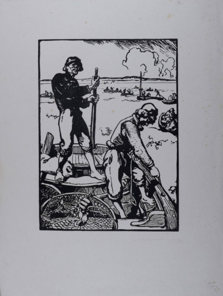 Litografía Lepere - Loups de mer