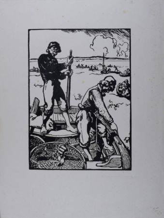 Litografía Lepere - Loups de mer