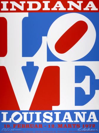Serigrafía Indiana - Love, Louisiana, 1972