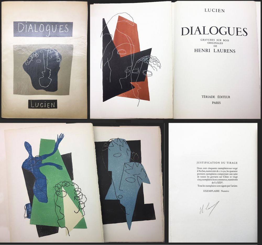 Libro Ilustrado Laurens - Lucien de Samosate - DIALOGUES. 32 bois gravés en couleurs (Tériade 1951).
