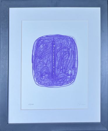 Litografía Fontana - Lucio Fontana (1899-1968) - Concetto Spaziale - 1967 - Lithograph with hand-cut central slash incision