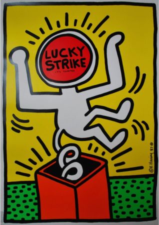 Serigrafía Haring - Lucky Strike, 1987