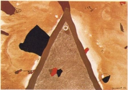 Litografía Guinovart - L'ull 1982