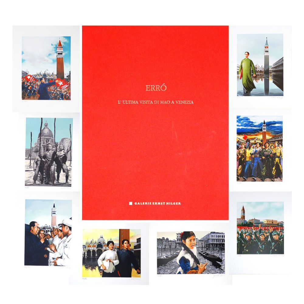 Litografía Erro - L'ultima visita di  Mao a Venezia - complete portfolio