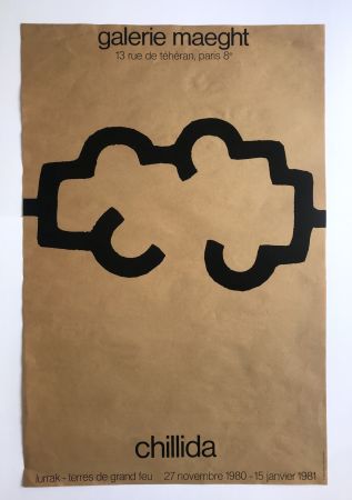 Cartel Chillida - Lurrak. Terres de grand feu / Galerie Maeght