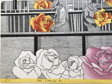 Litografía Cueco - L'usinage des roses