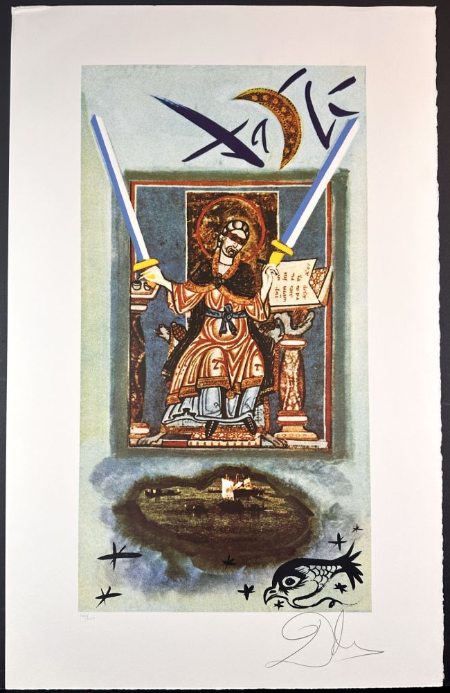 Litografía Dali - Lyle Stuart Tarot Prints Two of Swords