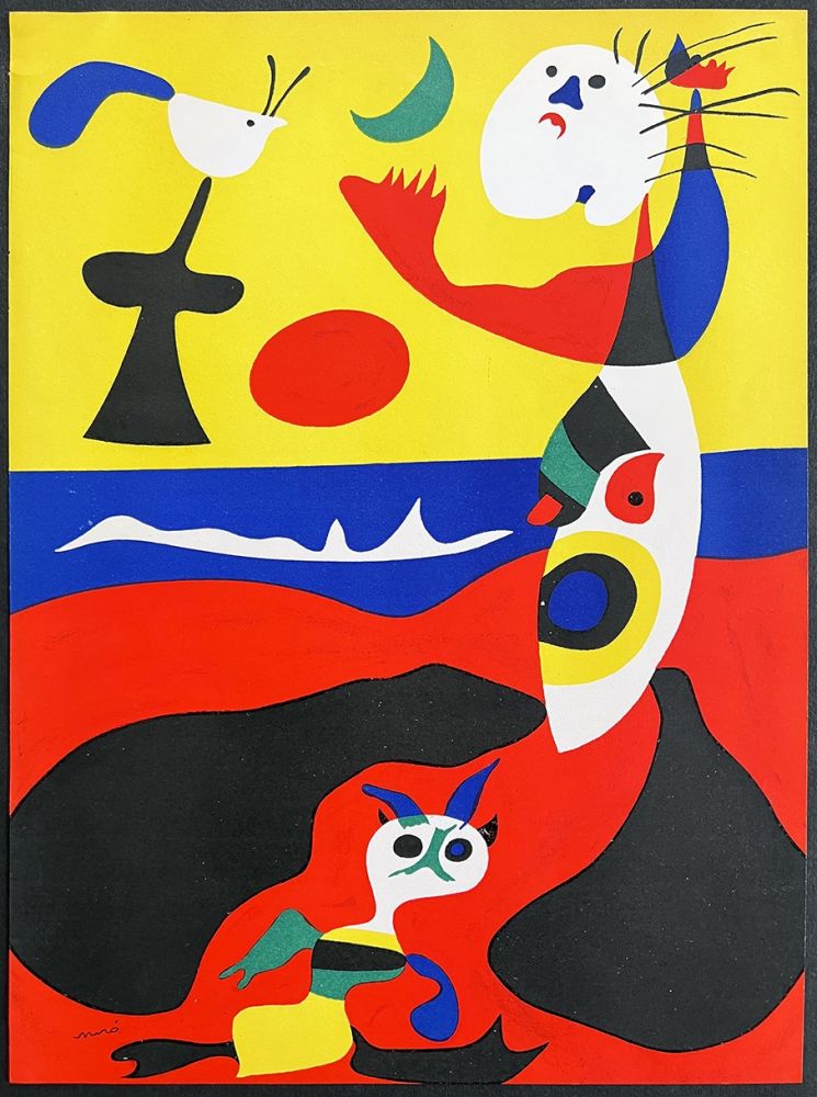 Litografía Miró - L'ÉTÉ. Lithographie surréaliste, signée dans la composition  (1938)