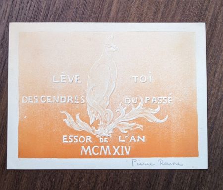 Sin Técnico Roche - Lève-toi des cendres du passé (greeting card for the new year, 1914)