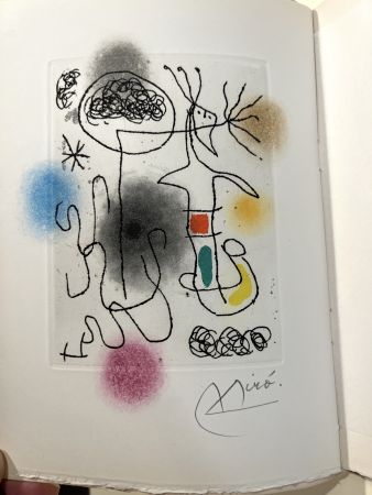 Libro Ilustrado Miró - Léna Leclercq. MIDI LE TRÈFLE BLANC. Une gravure en aquatinte signée (1968)