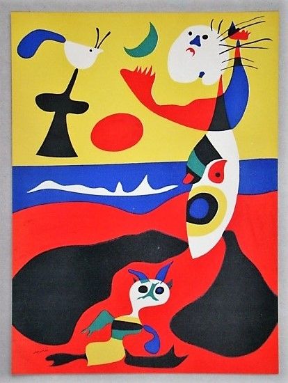 Pochoir Miró - L'été