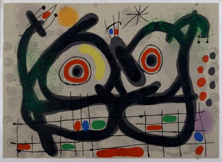 Litografía Miró - Lézard aux plumes d’or, 1971