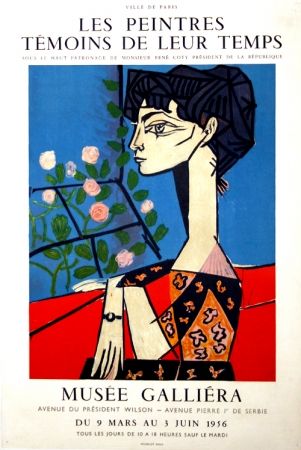 Cartel Picasso -  M  Jacqueline  Exposition les Peintres  Témoins de leur Temps  Musée Galiera