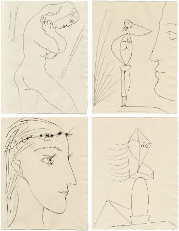 Libro Ilustrado Picasso - M. Toesca : SIX CONTES FANTASQUES. 6 gravures originales (1953)