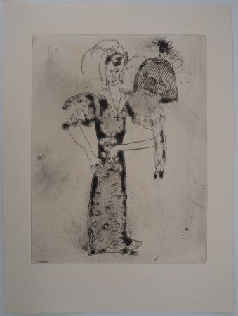 Grabado Chagall - Madame Sobakévitch