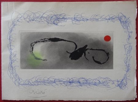 Grabado Miró - Maeght Voeux 1963