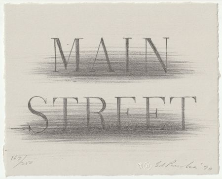 Litografía Ruscha - Main Street