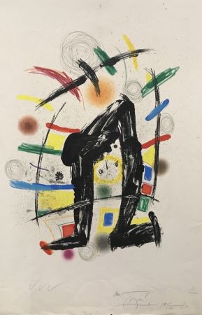 Litografía Miró - Malabarista
