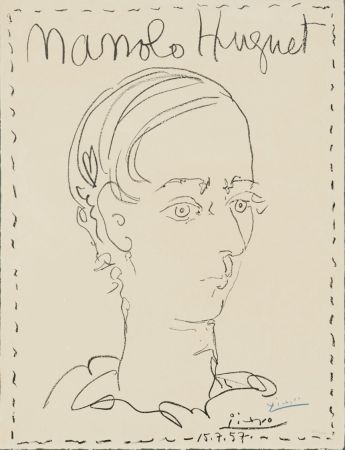 Litografía Picasso - Manolo Huguet