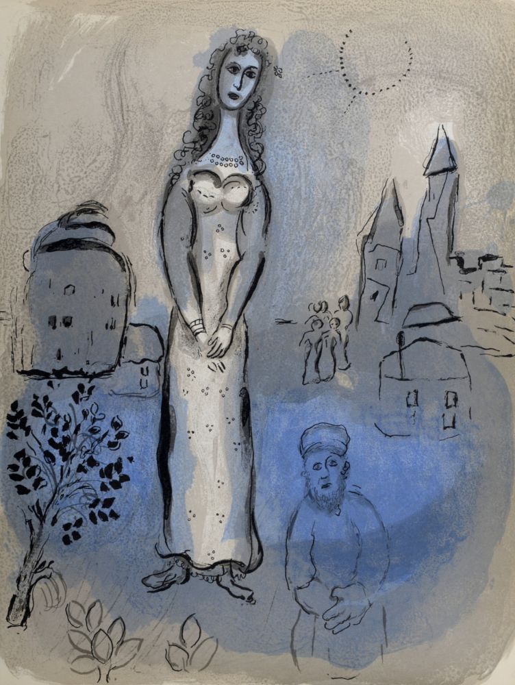 Litografía Chagall - Marc Chagall : Esther, 1960