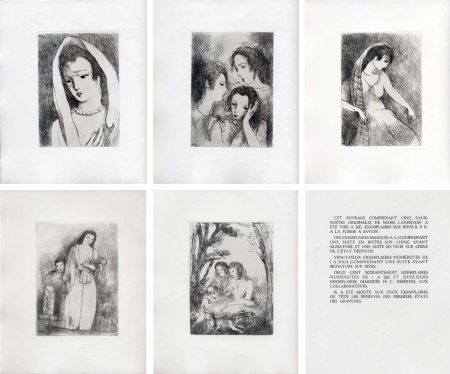 Libro Ilustrado Laurencin - Marcel Arland. ANTARES. 5 gravures avec double suite (1944).