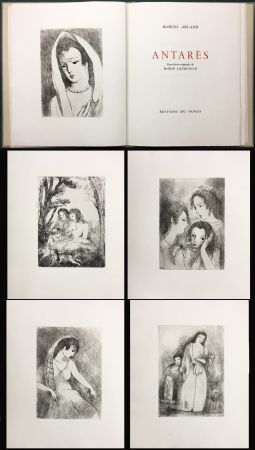 Libro Ilustrado Laurencin - Marcel Arland : ANTARES. Exemplaire avec suite (1944).