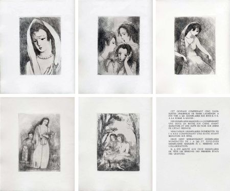 Libro Ilustrado Laurencin - Marcel Arland.ANTARES. 5 gravures avec double suite (1944).