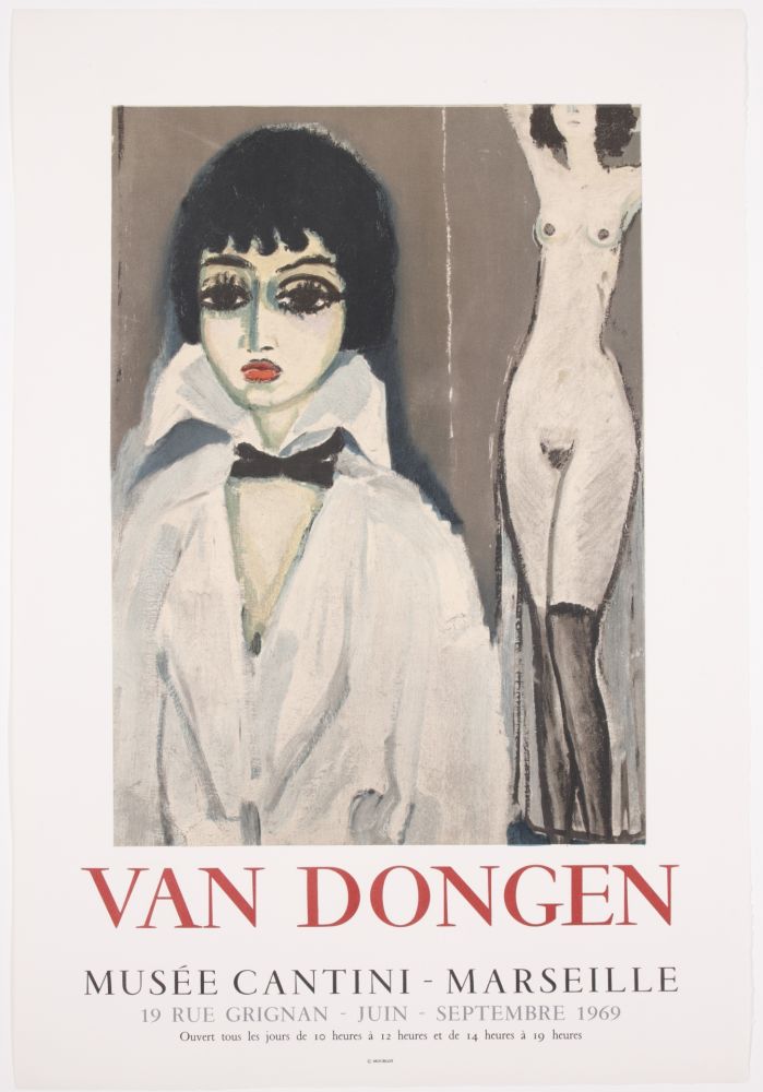 Litografía Van Dongen - Marcele Leoni with nude