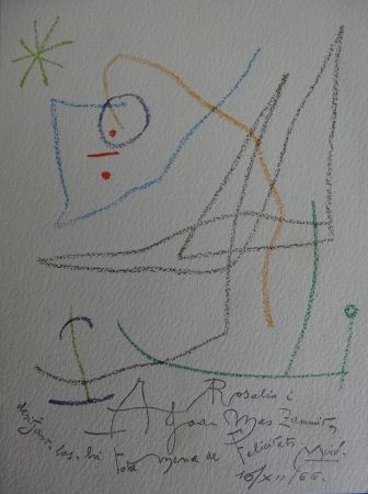 Litografía Miró - Mariage