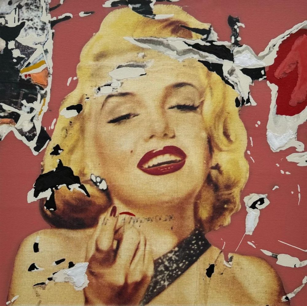 Serigrafía Rotella - Marilyn, I Volti IX