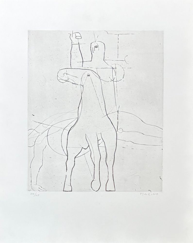 Grabado Marini - Marino Marini (1901-1980) - Giocoliere - etching on paper - 1950