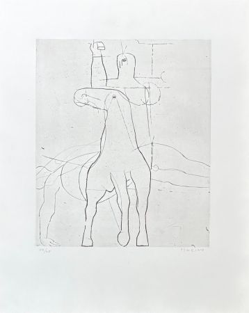 Grabado Marini - Marino Marini (1901-1980) - Giocoliere - etching on paper - 1950