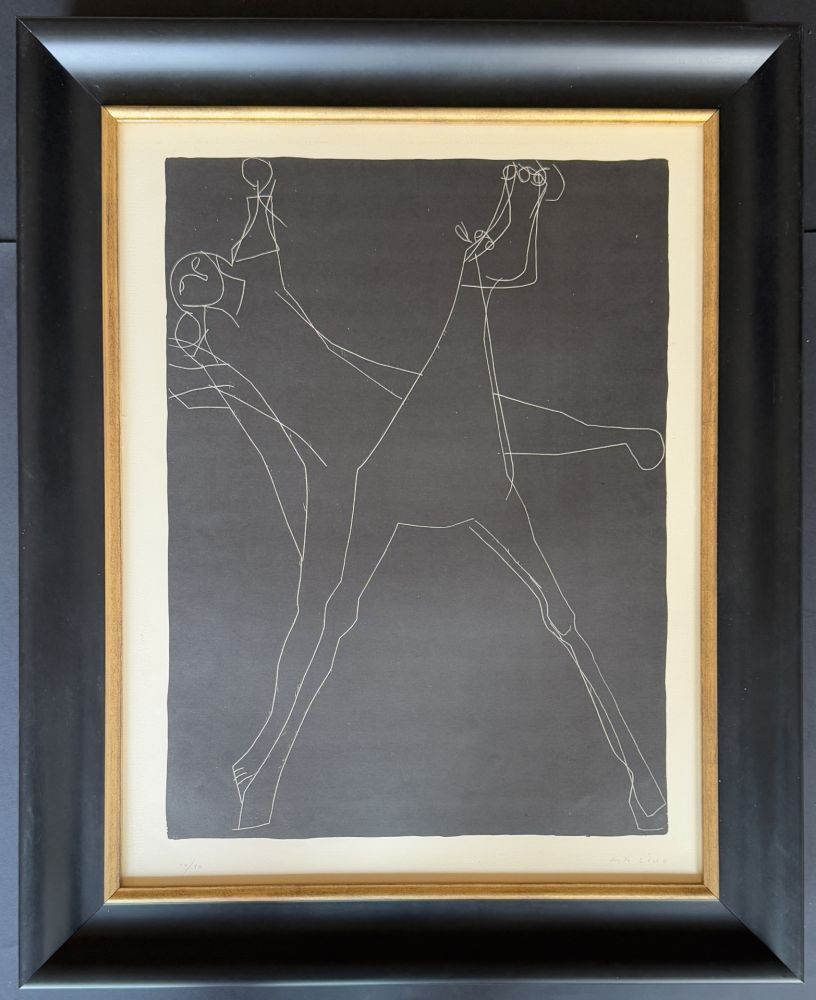 Litografía Marini - Marino Marini (1901 – 1980) - Giochi a cavallo - lithograph on paper - 1953