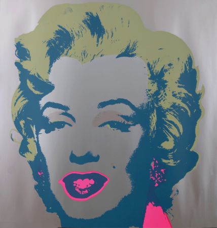 Serigrafía Warhol - Marylin (#A), c. 1980 - Very large silkscreen enhanced with silver ink