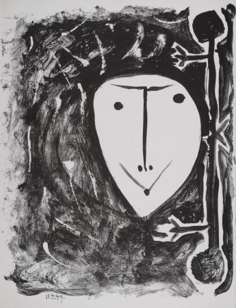 Litografía Picasso - Masque de Cendre #4, 1949