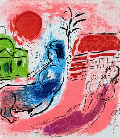Litografía Chagall - Maternity and Centaur