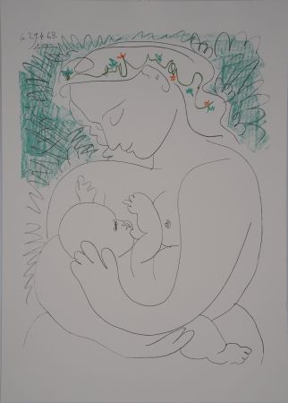 Litografía Picasso - Maternité, grand modèle
