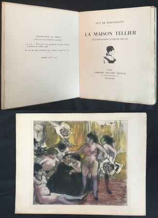 Libro Ilustrado Degas - Maupassant : LA MAISON TELLIER. Illustrations gravées d'Edgar Degas (1934).