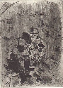 Aguafuerte Chagall - Maxime Teliatnikov, Savetier